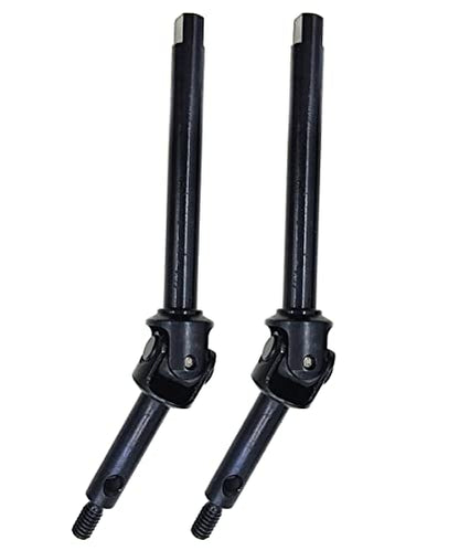 Steel RC Front Axle Drive Shaft for 1/24 C10 SCX24 Upgrades Accessories | Universal Driveshaft CVD Set for /24 C10/JLU/Bronco/Gladiator/Deadbolt RC Crawler Car,Smooth Transmission,CNC Machined