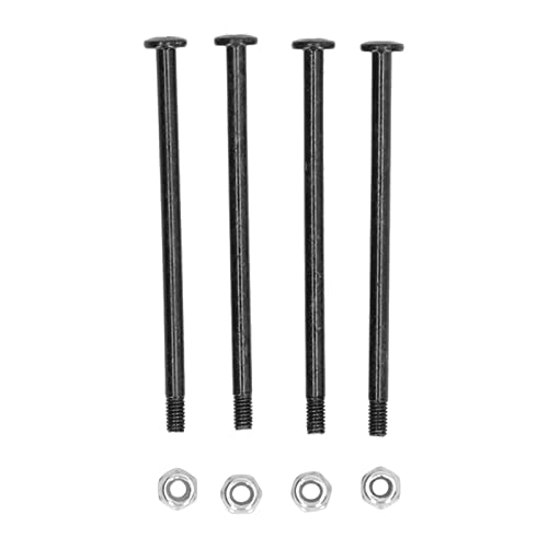 Generic 4Pcs RC Car Screws Kit Steel Black Silver Nuts Remote Control Car Accessories with Rustproof Anti Loose for 144010 144002 124016 124017