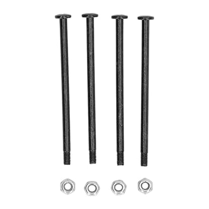 Generic 4Pcs RC Car Screws Kit Steel Black Silver Nuts Remote Control Car Accessories with Rustproof Anti Loose for 144010 144002 124016 124017