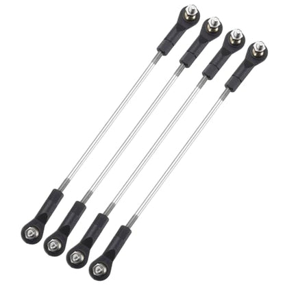 MECCANIXITY 4Pcs Adjustable Turnbuckles Camber Link, 129-139mm Turnbuckle Rod Steering Servo Linkage with M3 Ball Head Rod Ends for RC Car Replace Parts - size: 129-139mm