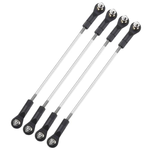 MECCANIXITY 4Pcs Adjustable Turnbuckles Camber Link, 129-139mm Turnbuckle Rod Steering Servo Linkage with M3 Ball Head Rod Ends for RC Car Replace Parts - size: 129-139mm