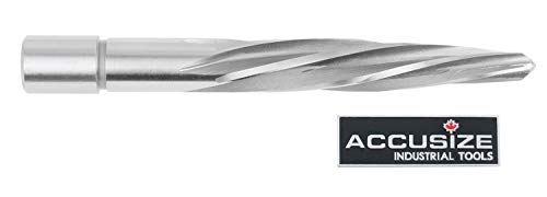 Accusize Industrial Tools Chucking Reamer, 11/16 in, 0521-1116 | 11/16" HSS Aligning Reamer with 3/4" Weldon Shank - size: 11/16 in.