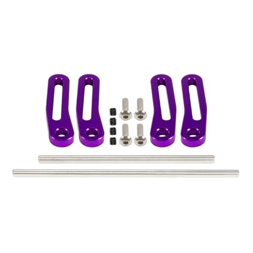 Aluminum Adjustable Front and Rear Modular Bumper Mount Set for 1/10 RC Crawler Chassis LCG Rigs Comp Builds TRX4 SCX10 Gspeed Power Wagon Cliffhanger Body (Purple) - color: Purple