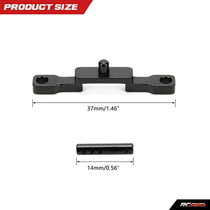 RCAWD SCX24 Front Body Post for Axial Upgrades, Body Mount Aluminum Parts for AXI00002 Black - color: Black
