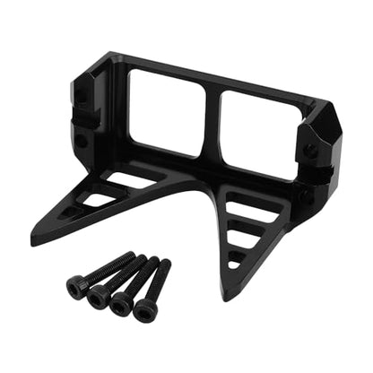 Aluminum Steering Servo Guard Armor Protective Cover Servo Mount for 1/10 RC Crawler Car Bouncer Axial Wraith 90018 RR10 Capra 1.9UTB (Black) - color: Black