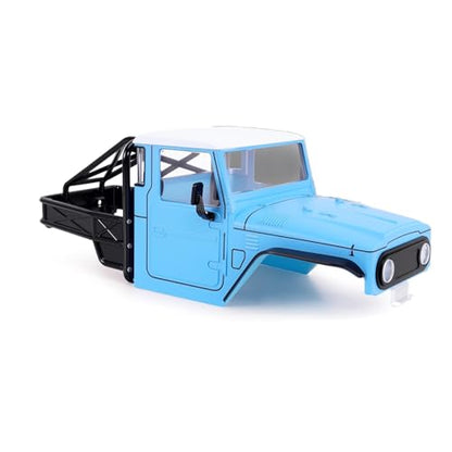 for TRX4M for Defender for Bronco 1/18 RC Crawler Car Upgrades Parts IR40 Hard Body Shell with Cage RC Car Parts(Blue 1) - color: Blue 1