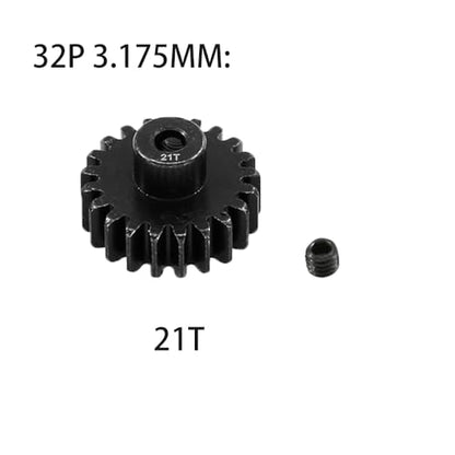 Metal Steel 3.175mm Shaft 32P Pinion Gear Set 20T 21T 22T 23T 24T Compatible with 1/10 Crawler Truck Traxxas Arrma HSP HPI AXIAL Tamiya LOSI RC Car Upgraded Parts - size: 20T 21T 22T 23T 24T