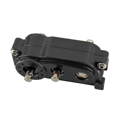 Metal Alloy Chassis Frame Front Gearbox Transfer Case Fit for 1/10 Accessories for Axial Scx10 I Ii 2 Upgrades Parts Rc Crawler(Black) - color: Black