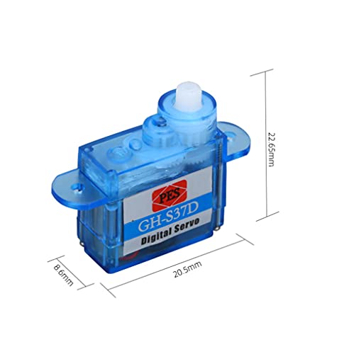 6Pcs Mini Blue 3.7g Servo GH-S37D Digital Servo Micro Coreless Servo for Control Flight Direction RC Airplane Car Boat