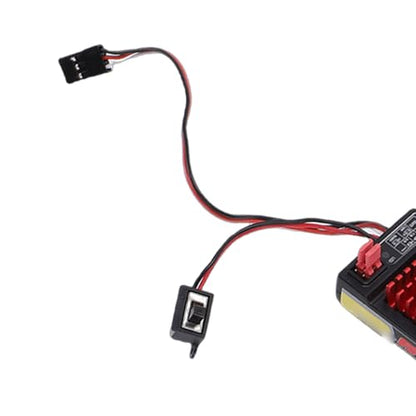 RC Brushed ESC, 60A ESC Water Proof Electronic Speed Controller with 320A Peak for 1/10 1/12 RC Car (T Plug)