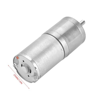 12V Mini DC Motor, 300RPM Micro Electric Gear Motor Metal Reversible High Torque Speed Reduction Shaft 25mm for PCB DIY RC Car Robot Model Drive Electric Drill Gear Box(300RPM) - size: 300RPM