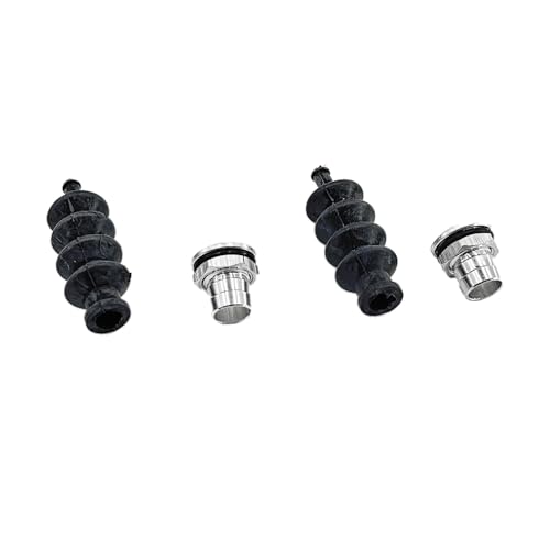 2PCS RC Boat Pushrod Waterproof Rubber Bellow Radio Box Seals Pushrod Linkage Tie Rod Seals with Aluminium Mount Base for RC Boat DIY Model Ship Building Parts (Style 1) - style: Style 1