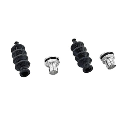 2PCS RC Boat Pushrod Waterproof Rubber Bellow Radio Box Seals Pushrod Linkage Tie Rod Seals with Aluminium Mount Base for RC Boat DIY Model Ship Building Parts (Style 1) - style: Style 1