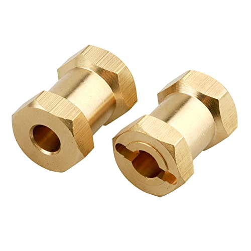 RC Hex Hub 12mm Brass Wheels Hex Hubs Extension Hex Drive Adapter Spacers for 1/10 RC Crawler Axial SCX10 90046 D90, 4-Pack (18mm) - size: 18mm