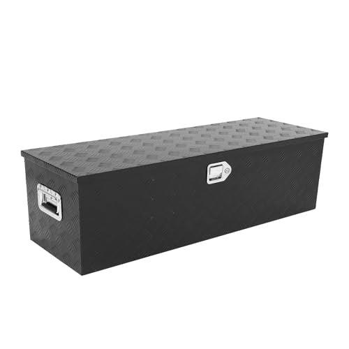 39 inch Truck Tool Box,Aluminum Truck Bed Tool Box w/Handled Lock and keys,Universal Fit for Pickup‌ Truck,Trailer,Vehicle,UTV,ATV-Black,39 X 19.5 X 17.5 inch - color: Black, size: 39 x 19.5 x 17.5 inch