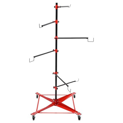 Auto Body Panel Tree Holder Paint Stand, 330 lbs Capacity, Adjustable Center Post Hang Paint Spray Stand with 4 Lockable Wheels & 6 Hook Levers for Automotive Doors Bumpers Fenders Hoods(Height 71'') - size: 75x75x180cm