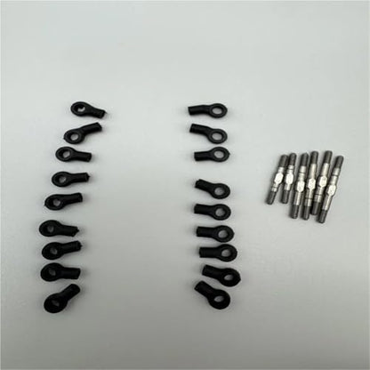 RC Car Repair Kit for LOSI Micro-B 2WD for Buggy RTR-LOS00007 1/24 Nylon Wave Foot Stainless Steel Double-Threaded Adjustable Rod Full Set Entire Vehicle