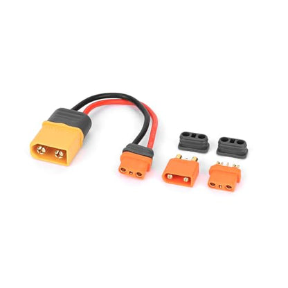 RCAWD XT60 Male to Female IC2 Male Female Adapter Connector with IC2 Male and IC2 Female Replacement for RC Car Battery