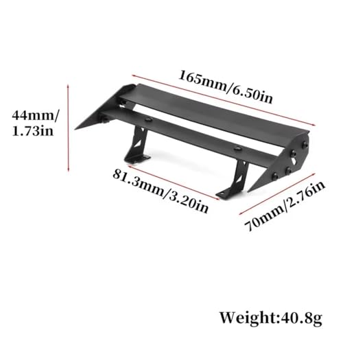 Rc Upgrade Spare Parts for TT02 XV01 Ptg2 for Hsp 94123 FW06 1/10 Metal Tail Wing Rear Spoiler RC On-Road for Racing for Rally Drift Car