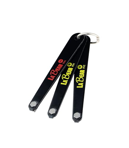 3-Piece Ultra Low Profile Offset Screwdriver Set, PH1 PH2 SL6 | 90° Slim Plate Design, S2 Steel Ends, Key Ring Carabiner, Close-Quarter Access, Electronics & Appliance Repair - size: PH & SL