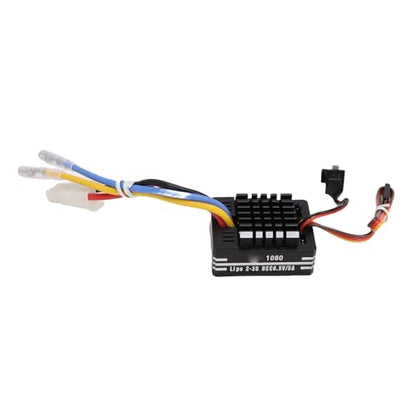 Aramox 80A Brushed Electronic Speed Controller, ESC with 6.5V5A BEC, for RC Car and Boat, Compatible with 540 550 Motors