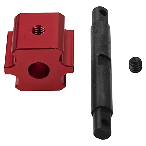 Aluminum RC Differential Locker Spool 4x4 Diff Locker Mounts Compatible with 1/10 Traxxas Slash 4X4 Rustler 4X4 Stampede 4X4 Hoss VXL 4X4 RC Car (Red) - color: Red