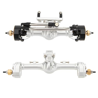 MEUS RACING Mullet Setup SCX24 V2 Axles with 3-Section CVD for Axial 1/24 SCX24 RC Crawler (Silver) - color: Silver