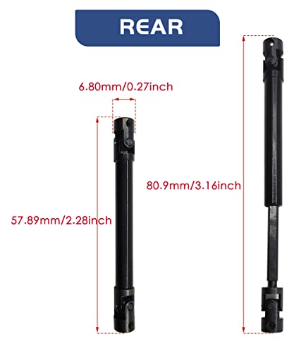Steel RC Drive Shaft for 1/24 SCX24 AXI00002 JLU AXI00001 C10 Upgrate | SCX24 Driveshaft Hardened Steel Upgrade Parts,High Strength,Wear Resistant,CNC machined - size: For SCX24 C10