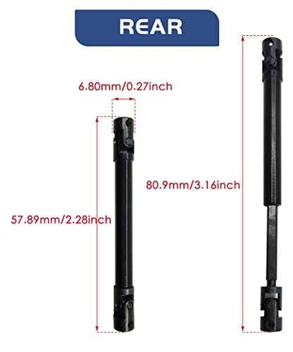 Steel RC Drive Shaft for 1/24 SCX24 AXI00002 JLU AXI00001 C10 Upgrate | SCX24 Driveshaft Hardened Steel Upgrade Parts,High Strength,Wear Resistant,CNC machined - size: For SCX24 C10