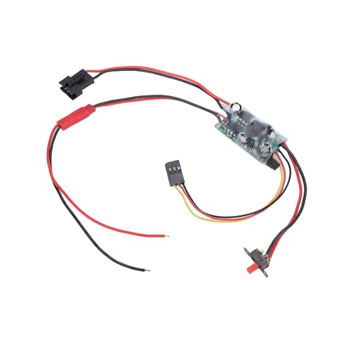 Keenso Brushed ESC, Composite Material Electronic Speed Controller with Brake for 1/16 RC Cars - Easy Install for WPL and MN (16A)
