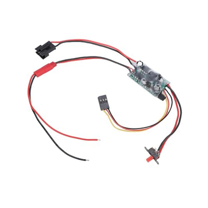 Keenso Brushed ESC, Composite Material Electronic Speed Controller with Brake for 1/16 RC Cars - Easy Install for WPL and MN (16A)