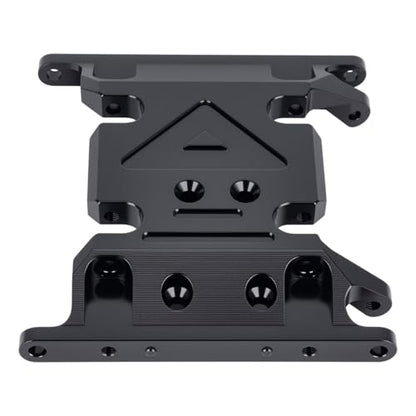 Aluminum Center Transmission Skid Plate Mount for Axial SCX10 II 90046 90047 1/10 RC Crawler Upgrades Parts (Black) - color: Black