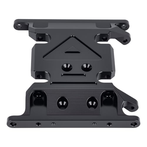 Aluminum Center Transmission Skid Plate Mount for Axial SCX10 II 90046 90047 1/10 RC Crawler Upgrades Parts (Black) - color: Black