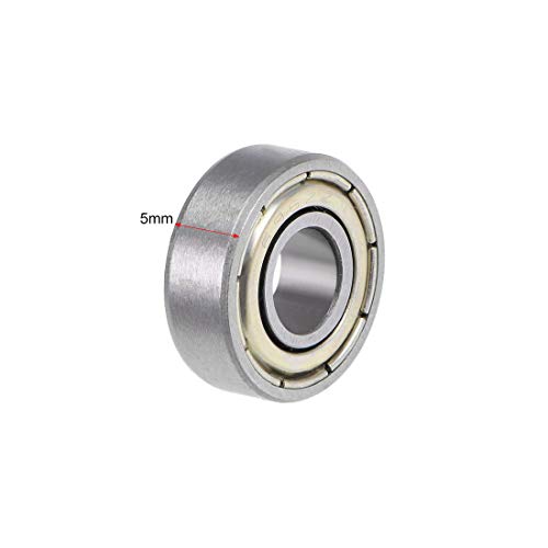 uxcell 696ZZ Deep Groove Ball Bearing 6x15x5mm Double Shielded ABEC-1 Bearings 5-Pack - size: 6mmx15mmx5mm