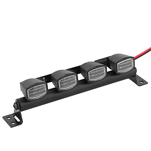 4pcs LED Roof Light Bar for /10 RC Crawler SCX10 TRX4 Defender, Universal Fit Plastic Model Car Accessory, Exquisite Design Service Life Strip Lighting Hobby Grade Kit Fans - size: 4 lights