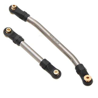 MEUS Racing SCX24 Links High Clearance Chassis Links & Steering Links Set for Axial SCX24 C10 Bronco Wrangler 1/24 RC Crawler, Titanium - color: Titanium