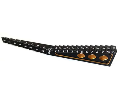 Aluminum RC Ride Height Gauge RC Measuring Tool for 1/8 1/10 Cars | 0.5mm precise markings for accurate height&droop setup, durable aluminum build, lightweight portable,fits 1/8 & 1/10 chassis - color: Black Gold