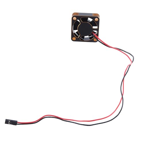 Metal Shell ESC Motor 25mm Cooling Fan High-Speed Heat Dissipation Fan Cooler for RC Car Replacement Spare Part Accessory Gold
