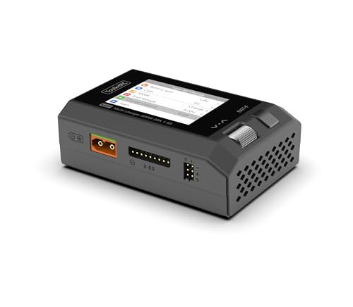 Black ToolkitRC M8P 600W 20A 2.4 TFT inch Color LCD Screen Balance Charger Discharger for 1S - 8S Lipo RC Racing Drone Battery