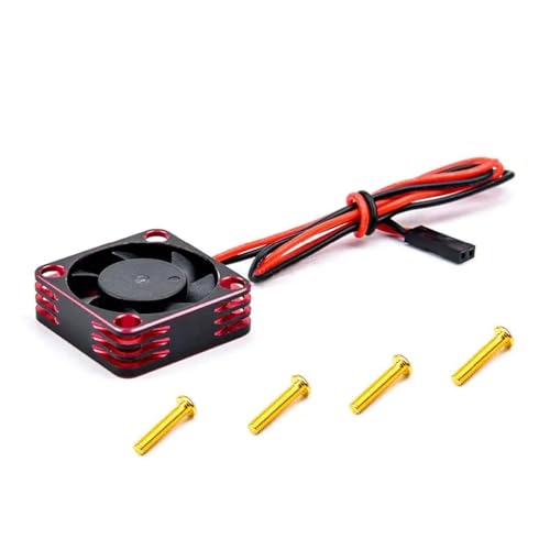 RC Car Replacement for RC Model Car for Mini Brushless Motor 550 540 Electrically Regulated High-Speed ESC Cooling Fan 5V-7.4V 30x30mm(Red) - color: Red