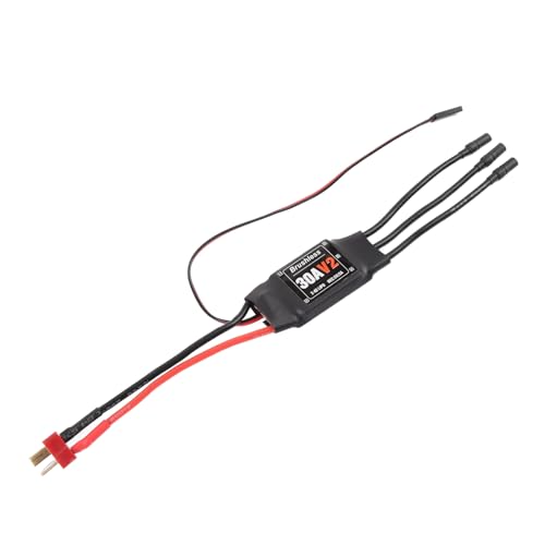 Brushless ESC 30A V2 RC Airplane Drone Motor Electric Speed Controller T Plug to Banana Female 3.5mm Lipo 2-4s