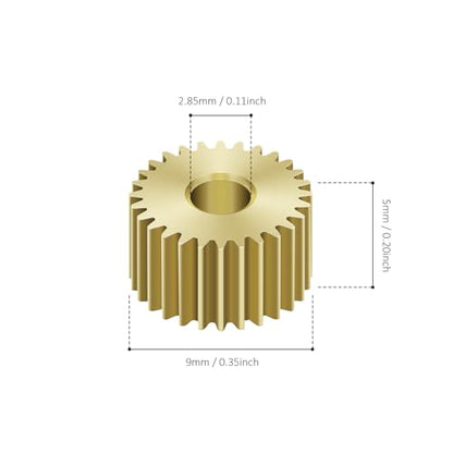 GOUPRC Copper Transmission Gear Pinion Replacement 4pcs Set for 2204 2400KV Brushless Motor & ESC Combo Kit for Axial SCX24 Upgrade 1/24 RC Crawler Car