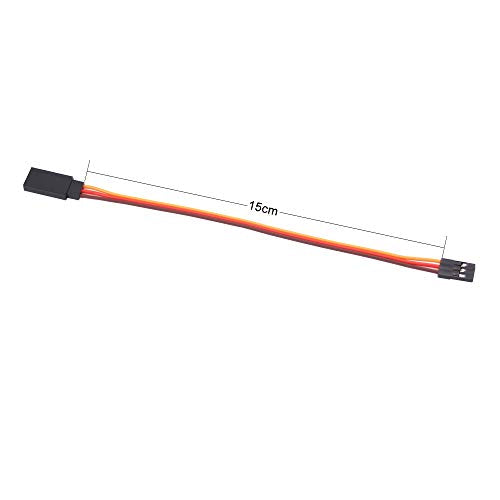 10pcs 15cm 3-pin Male to Female Cable Remote Control Servo Extension Lead 22awg 60cores Wire (C62-10)