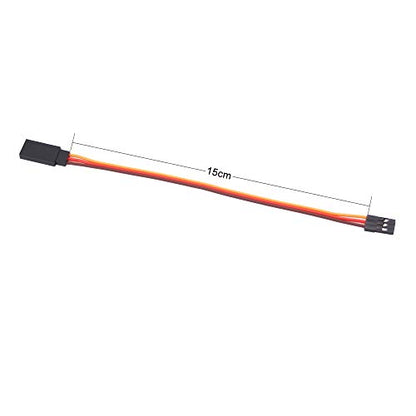 10pcs 15cm 3-pin Male to Female Cable Remote Control Servo Extension Lead 22awg 60cores Wire (C62-10)