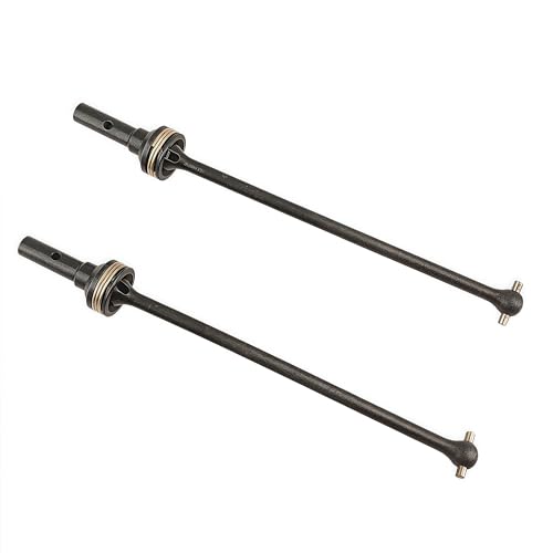 Steel Front Rear CVD Driveshaft Set for 1/8 Sledge 4WD Truck (Black) | Hardened Steel,Universal CVD,95076-4,9550 9554 9557,Monster Truck,Upgrade Parts,High Strength,Wear Resistant