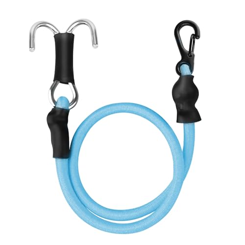 RC Crawler Elastic Trailer Rope Kinetic Winch Strap with Hooks for 1/18 TRX4M TRX4MT 1/24 SCX24 FCX24 AX24 RC Crawler Accessories(Light Blue) - color: Light Blue