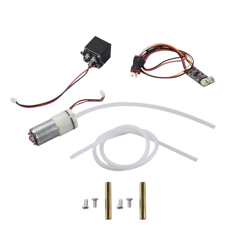 RC Car Simulation Exhaust Smoke Generator 1/10 Metal Generation Exhaust with Split Air Pump and Smoke Control Circuit Board RC Car Accessory for Axial SCX10 III 1/10