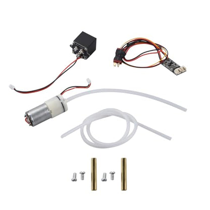 RC Car Simulation Exhaust Smoke Generator 1/10 Metal Generation Exhaust with Split Air Pump and Smoke Control Circuit Board RC Car Accessory for Axial SCX10 III 1/10