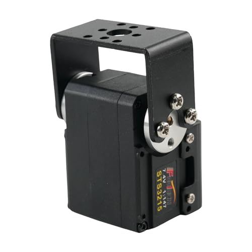 30KG High-Torque Serial Bus Servo 12V 360° Continuous Rotation Programmable Smart Industrial Digital Servo with Controller for RC Car Steering Servo Robotic Arm (1 Servo with 1 Bracket) - style: 1 Servo With 1 Bracket