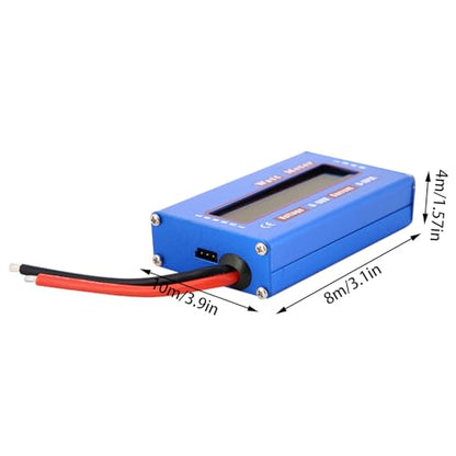 Fafeicy Digital Watt Meter RC Power Analyzer with LCD Display DC 60V 100A for Voltage Current Power Solar Battery Monitoring